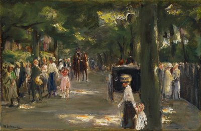 Die große Seestraße in Wannsee mit Spaziergängern von Max Liebermann